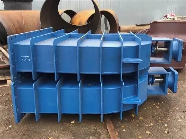 Задвижка Ду2000 Ру10 регулирующая шиберная ножевая с невыдвижным шпинделем